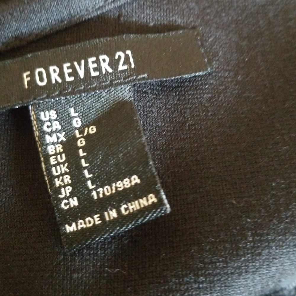 FOREVER 21 MIDI BODYCON FRONT LACE UP DRESS SIZE L - Picture 3 of 5